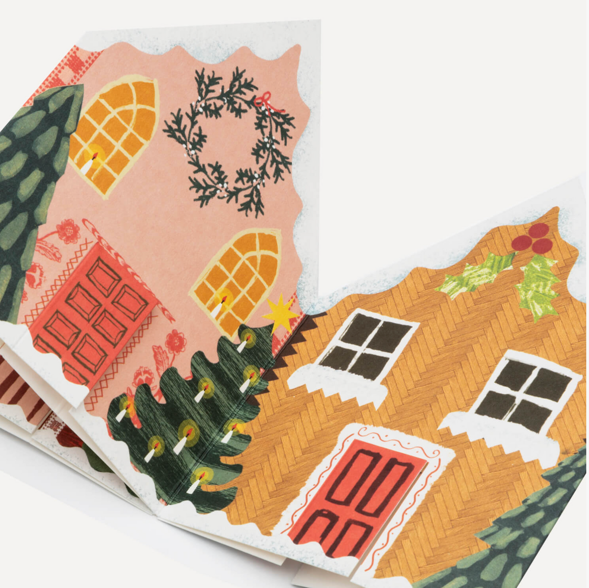 Christmas Houses Concertina Card