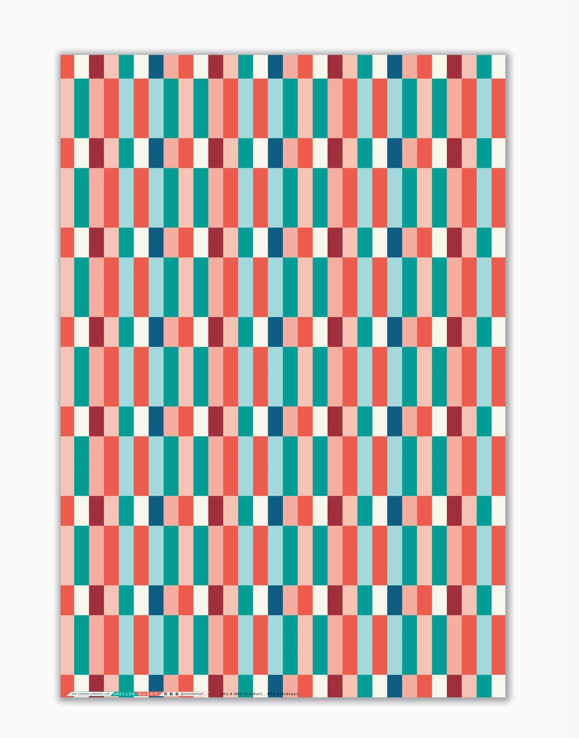 Striped Checkerboard Holiday Gift Wrap – *In-Store Pick-Up Only