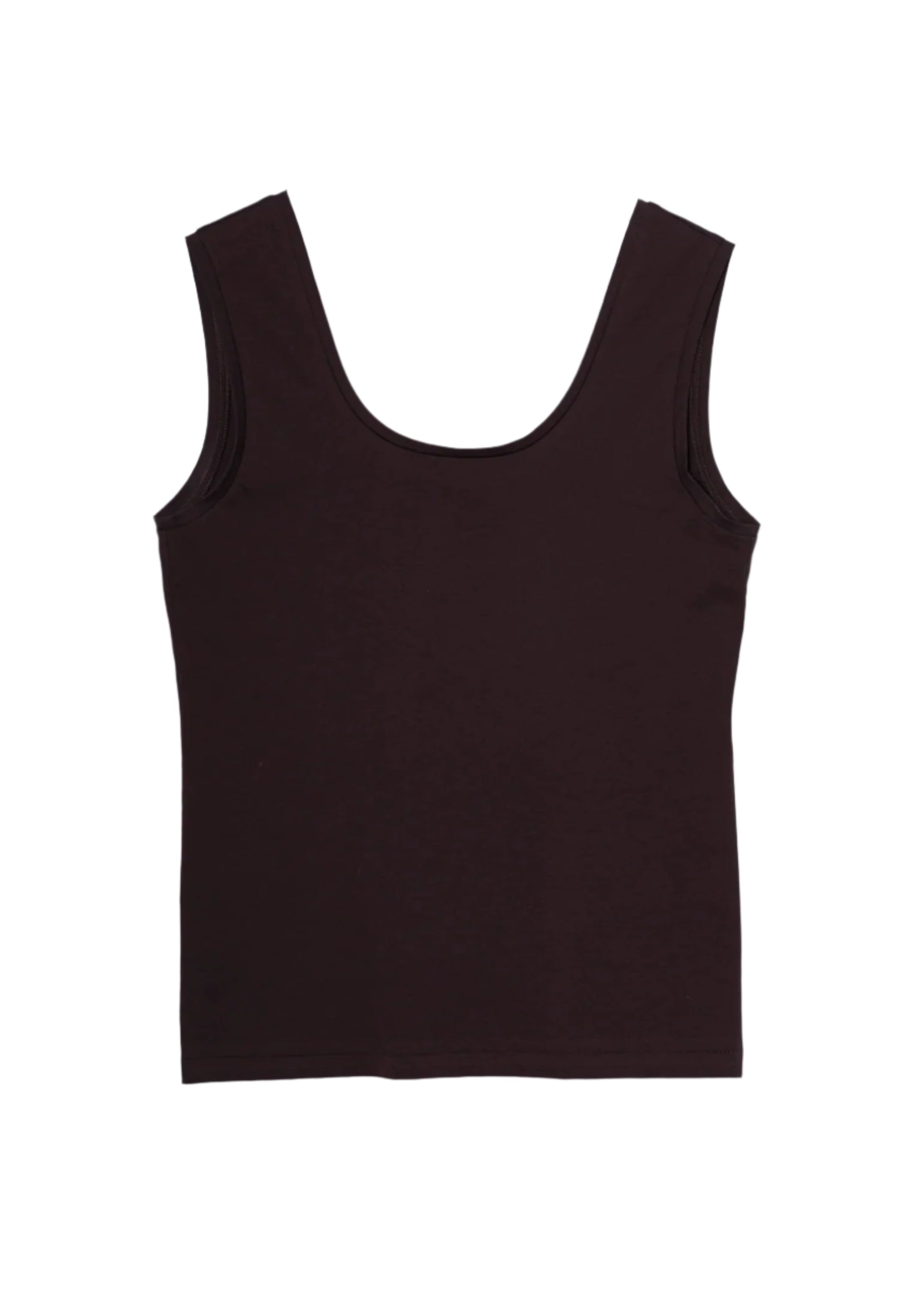 U-Neck Jersey Tank // Brown