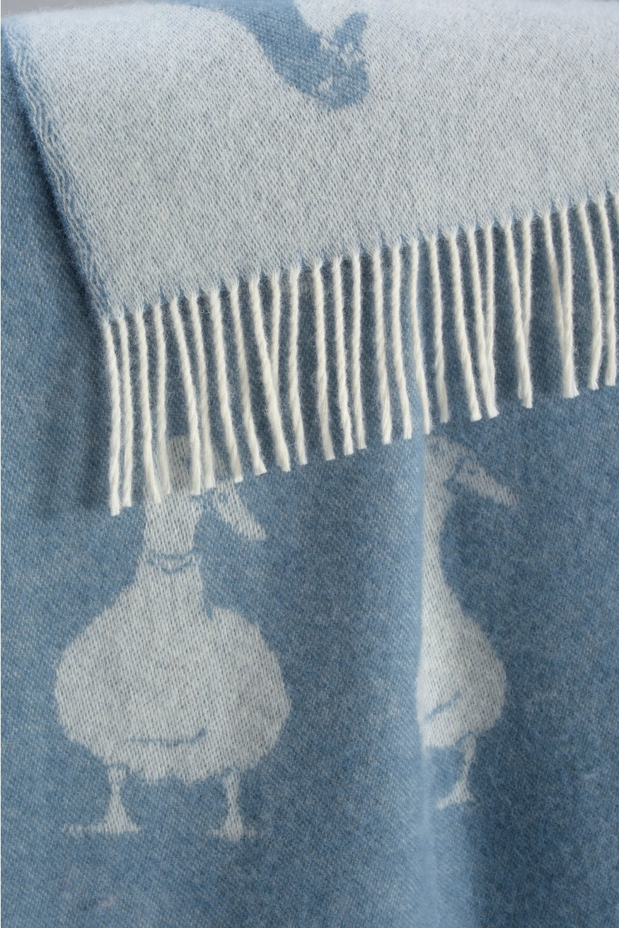 Duck // Wool Cotton Blanket // Blue