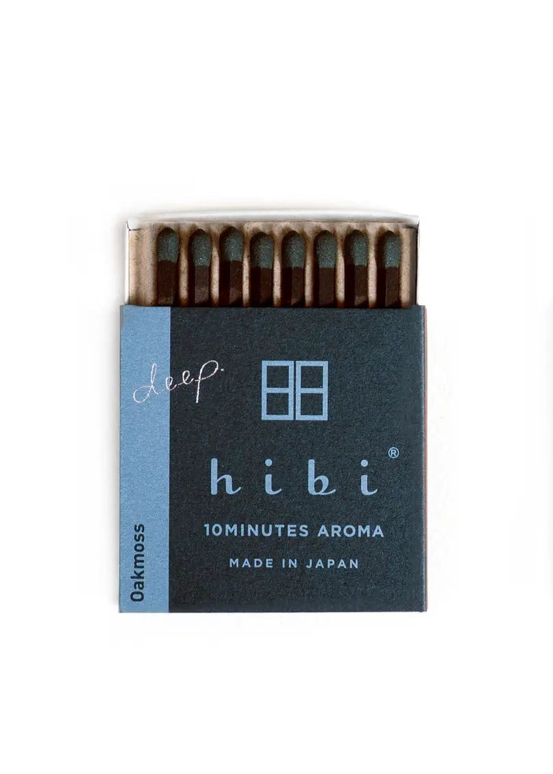 Hibi Match // Box of 8 Incense Matches // Oakmoss