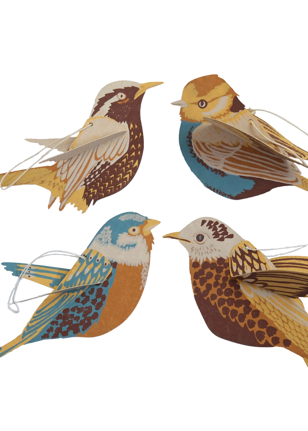 Spring Bird Paper Ornaments