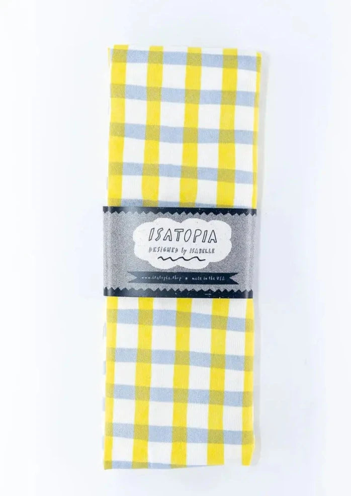 Picnic Tea Towel - Yellow & Blue