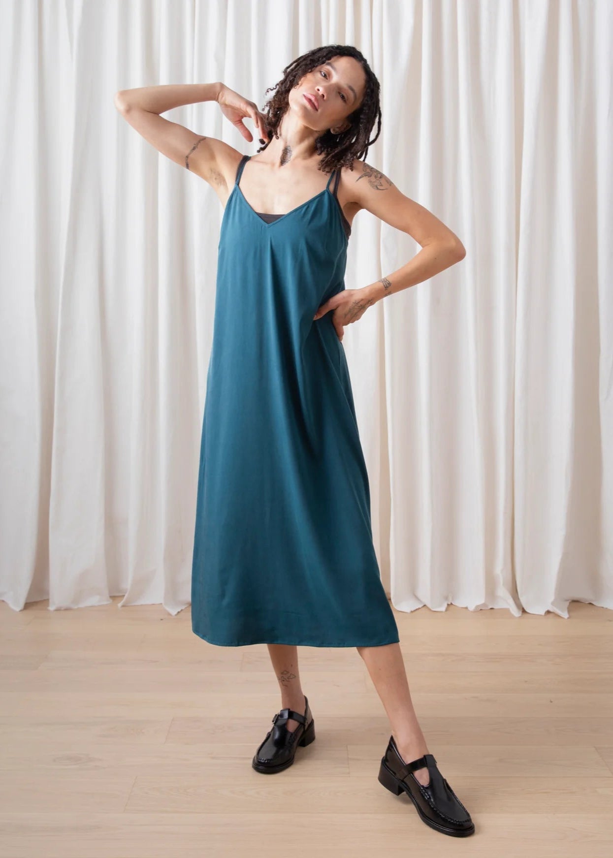 Slip Dress // Deep Teal