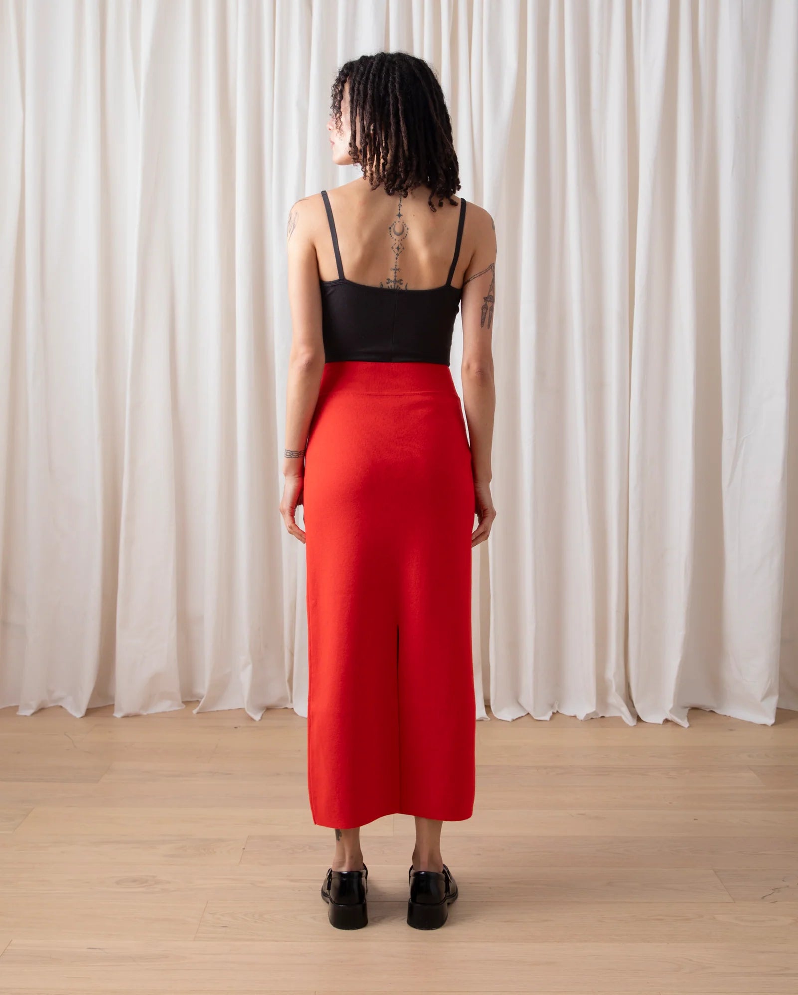 Knit Pencil Midi Skirt // Poppy