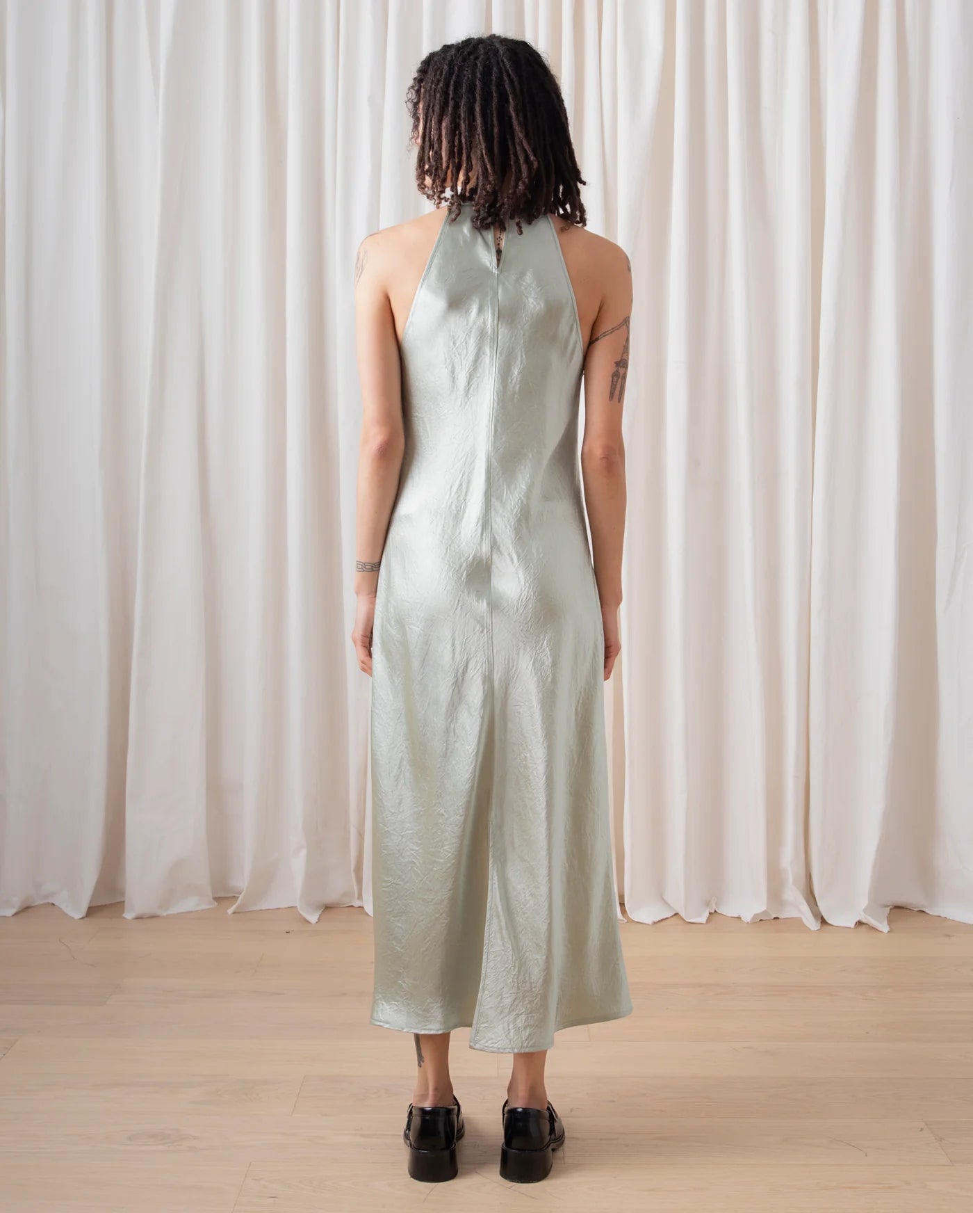 High Neck Bias Dress // Sage