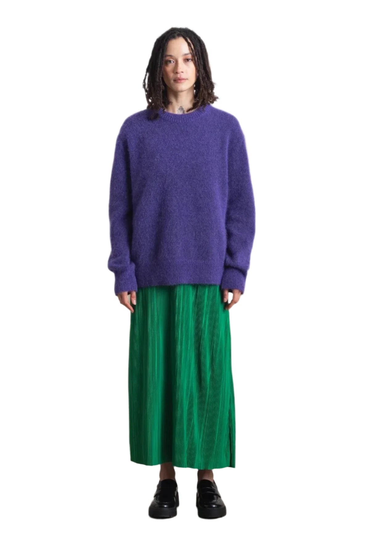 Oversized Mohair Pullover // Purple