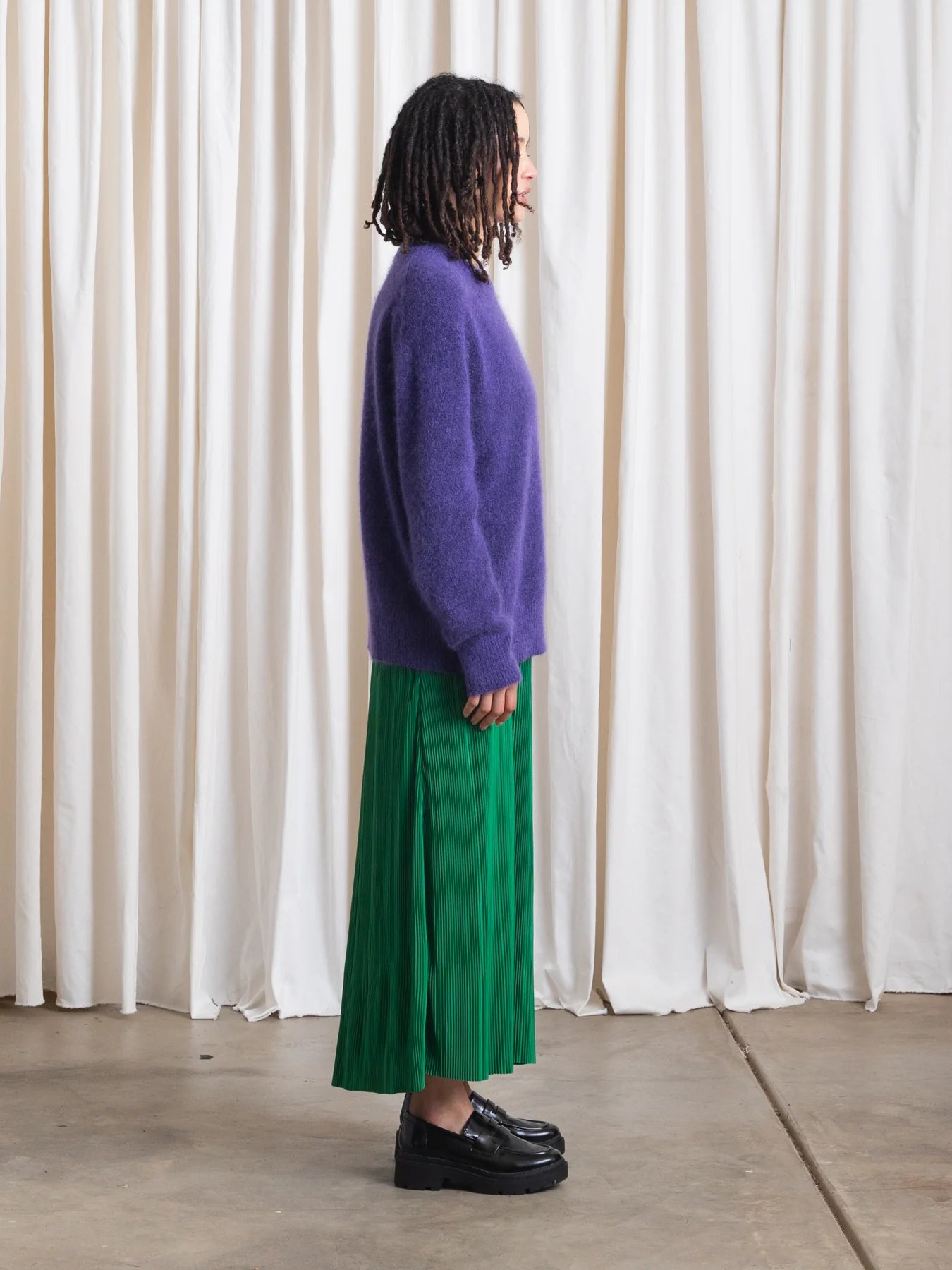 Oversized Mohair Pullover // Purple