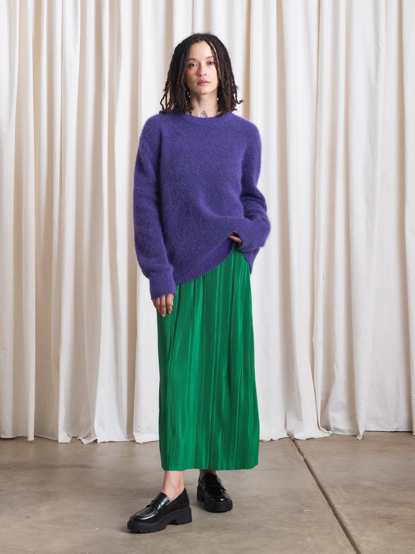 Oversized Mohair Pullover // Purple