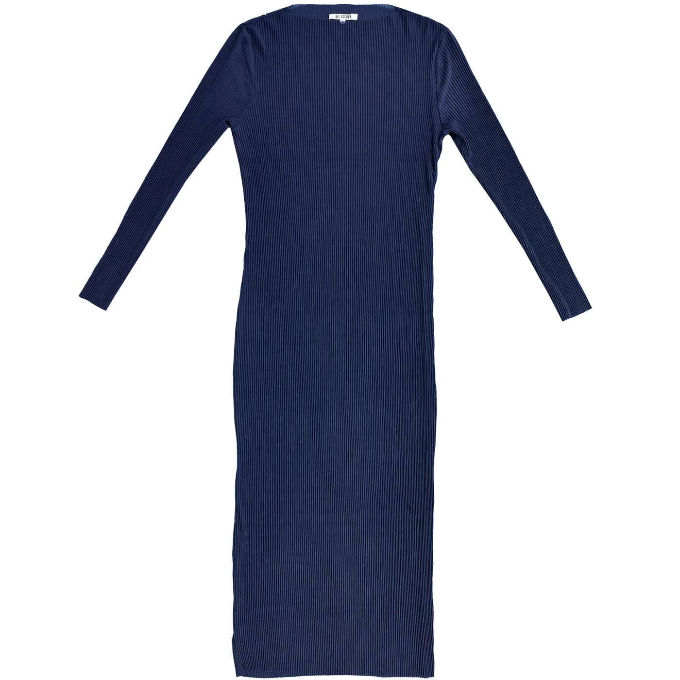 Pleated Mesh Dress // Navy