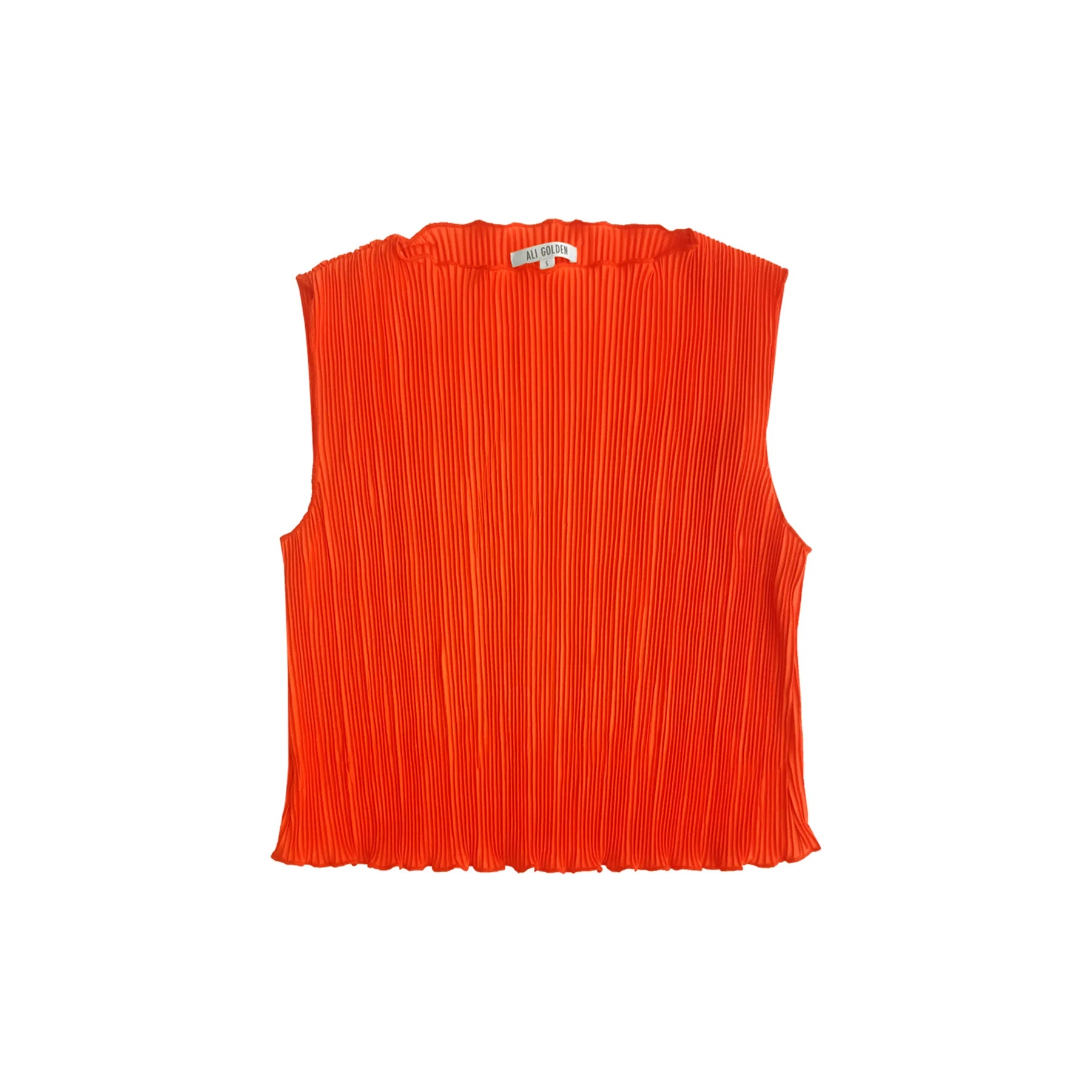 High Neck Pleated Tank // Poppy