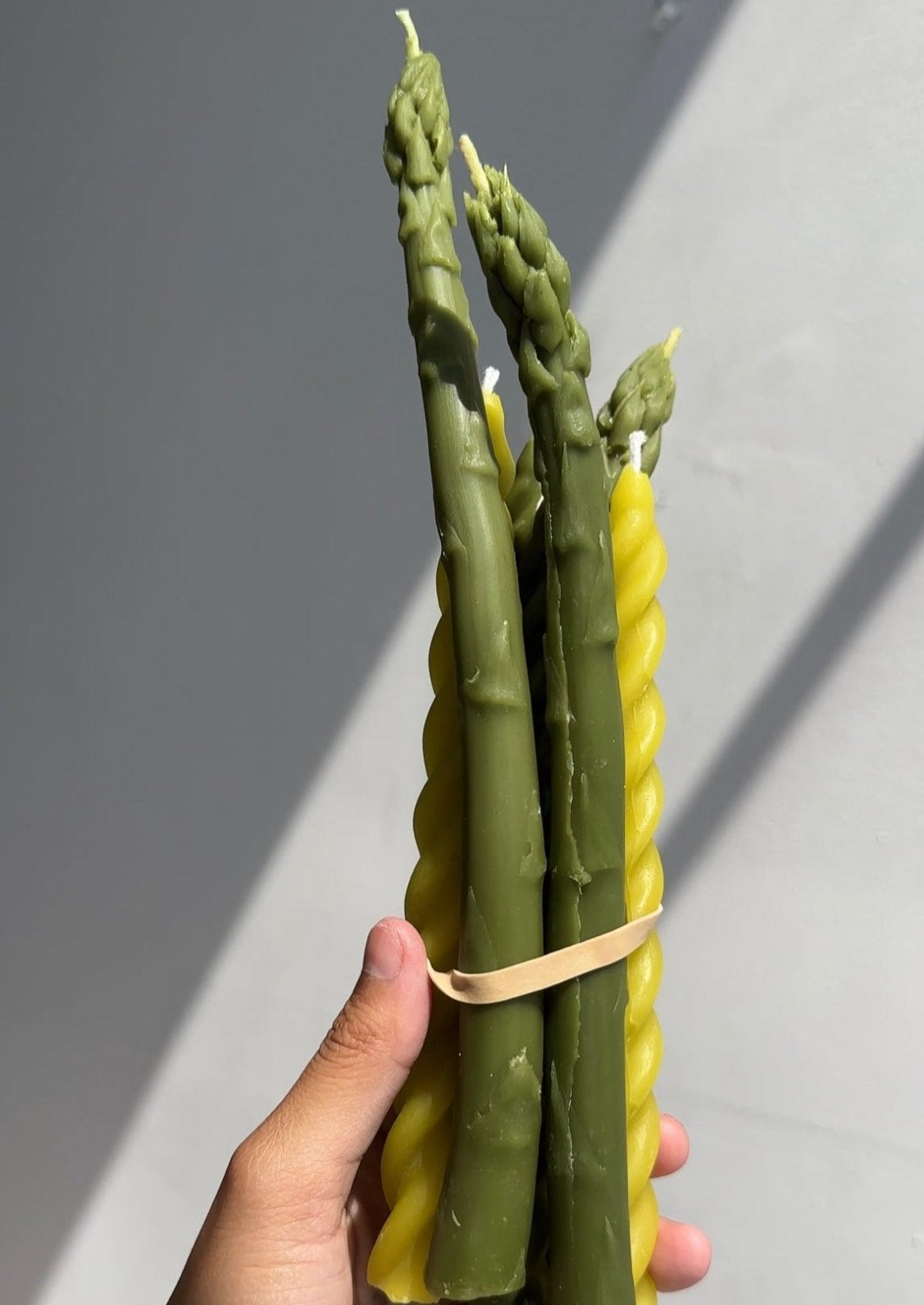 Asparagus Beeswax Candle Tapers (2) // *Not Available for In-Store Pick Up