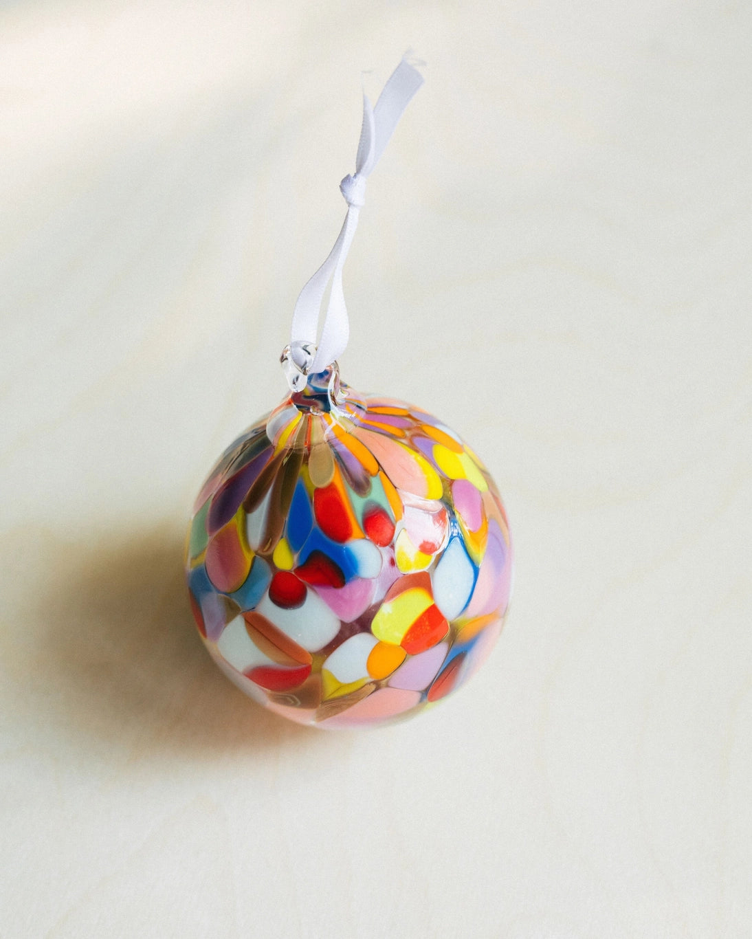 Glass Blown Rainbow Sprinkle Ornament
