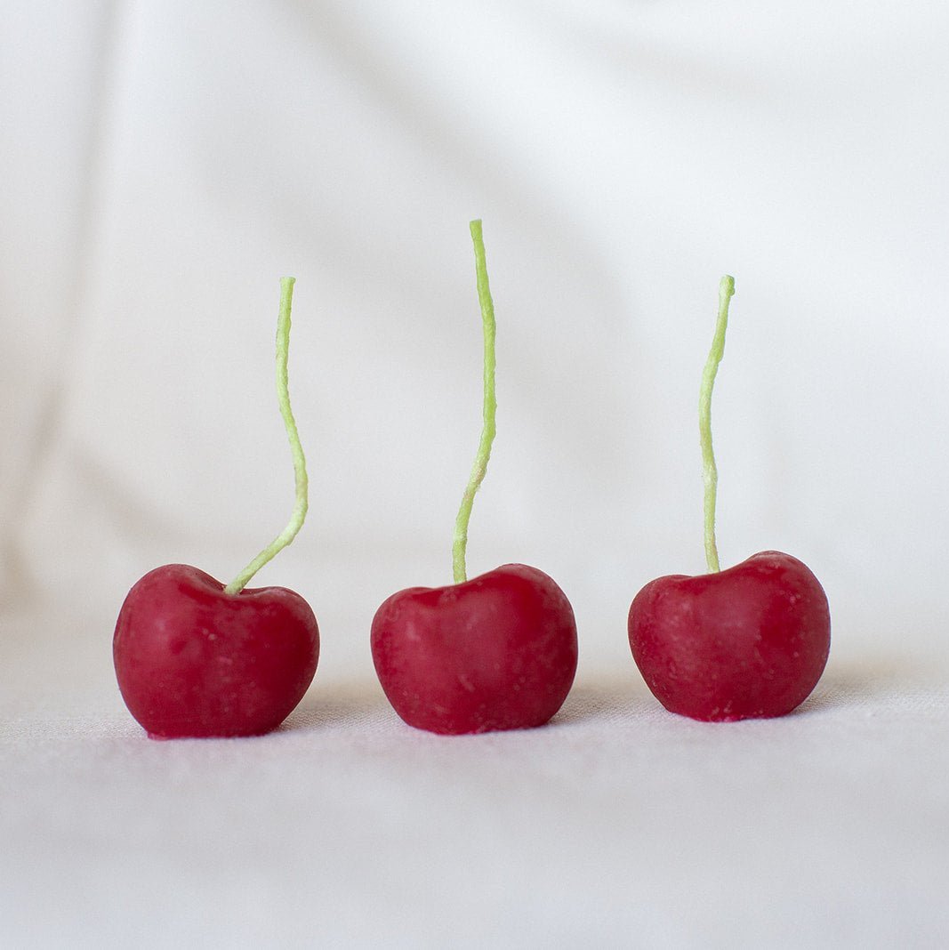 Cherry Beeswax Birthday Candles