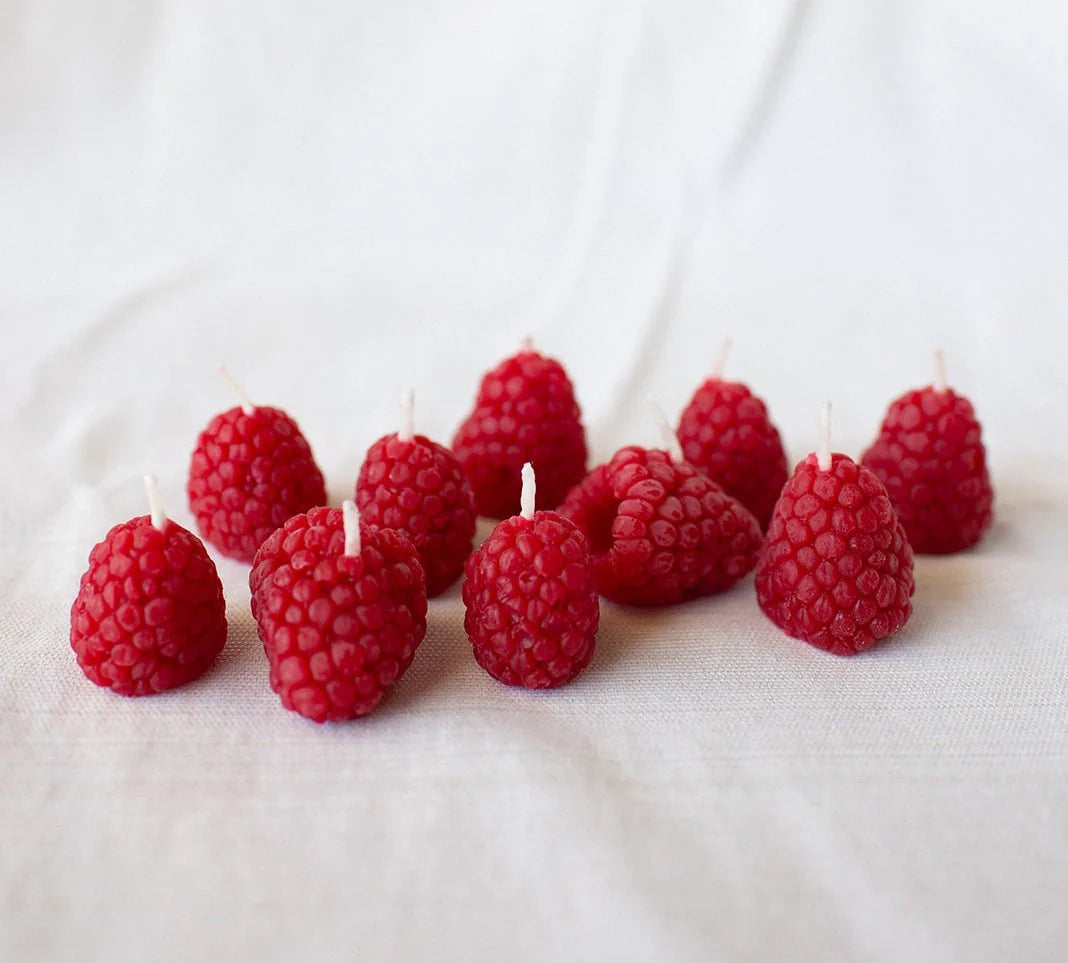 Raspberry Beeswax Birthday Candles // Pre-Order