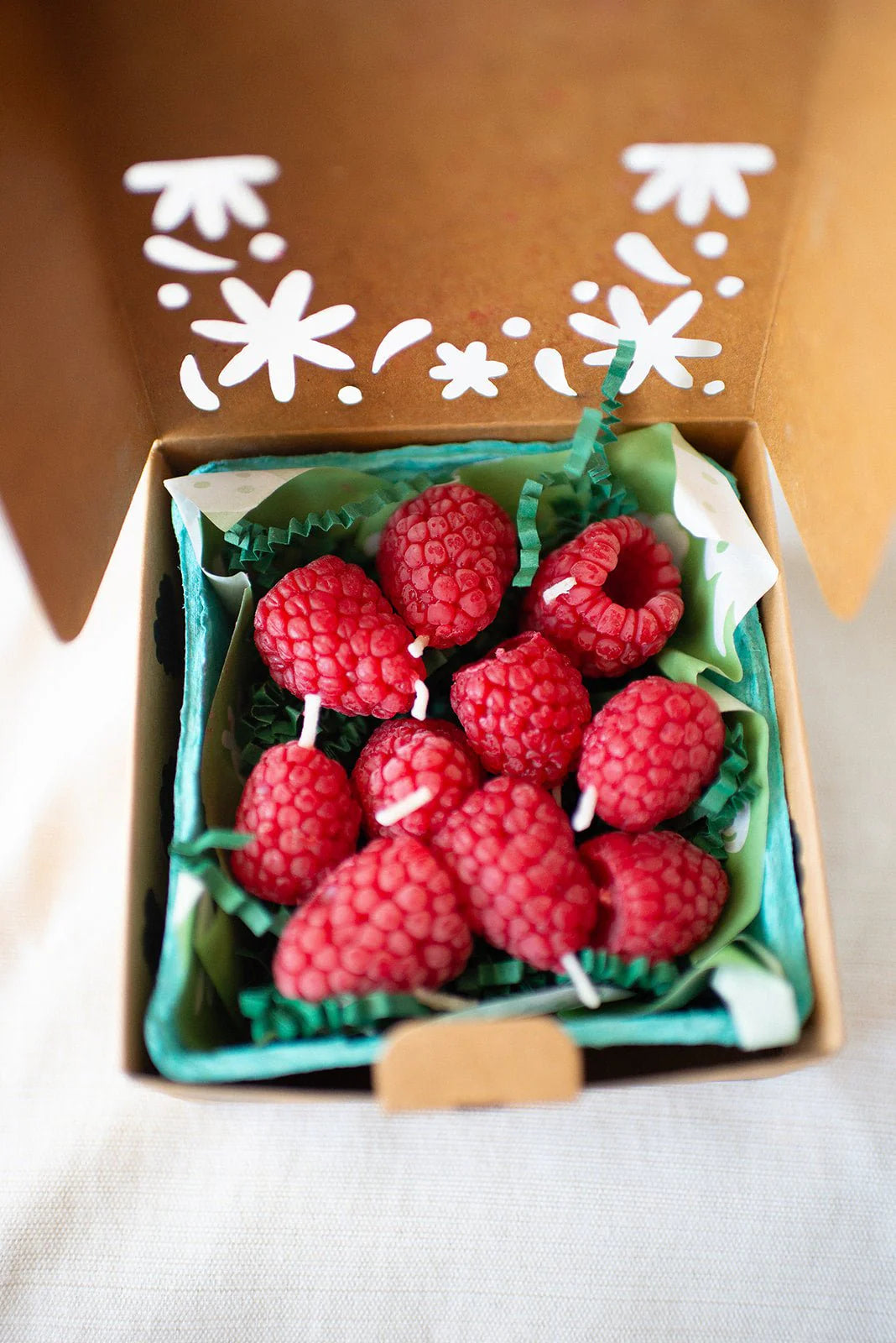 Raspberry Beeswax Birthday Candles