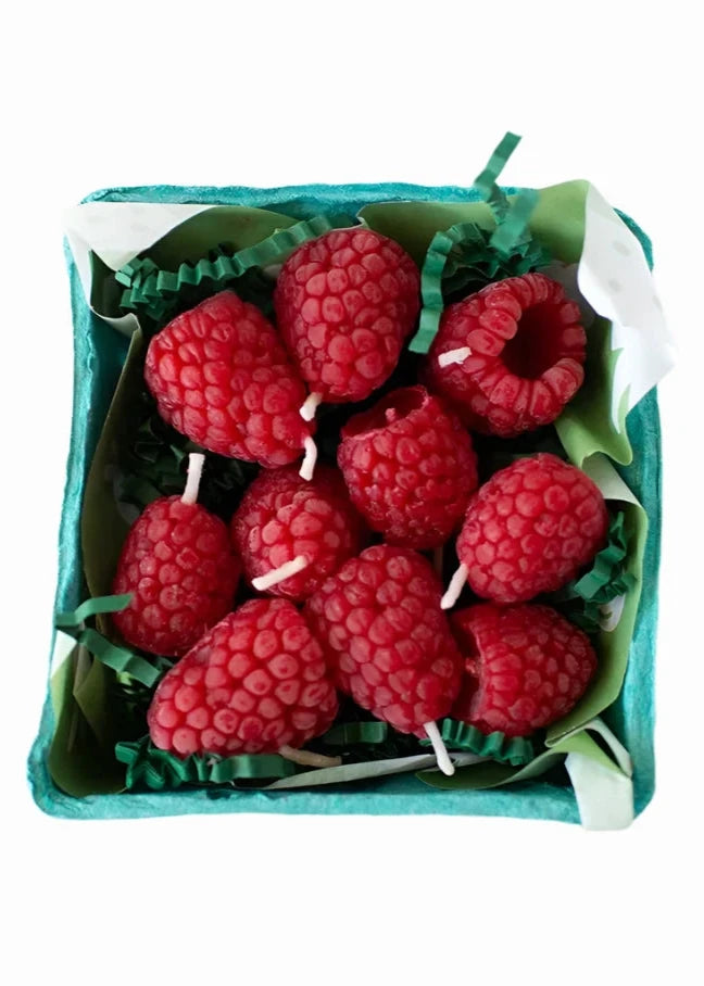 Raspberry Beeswax Birthday Candles