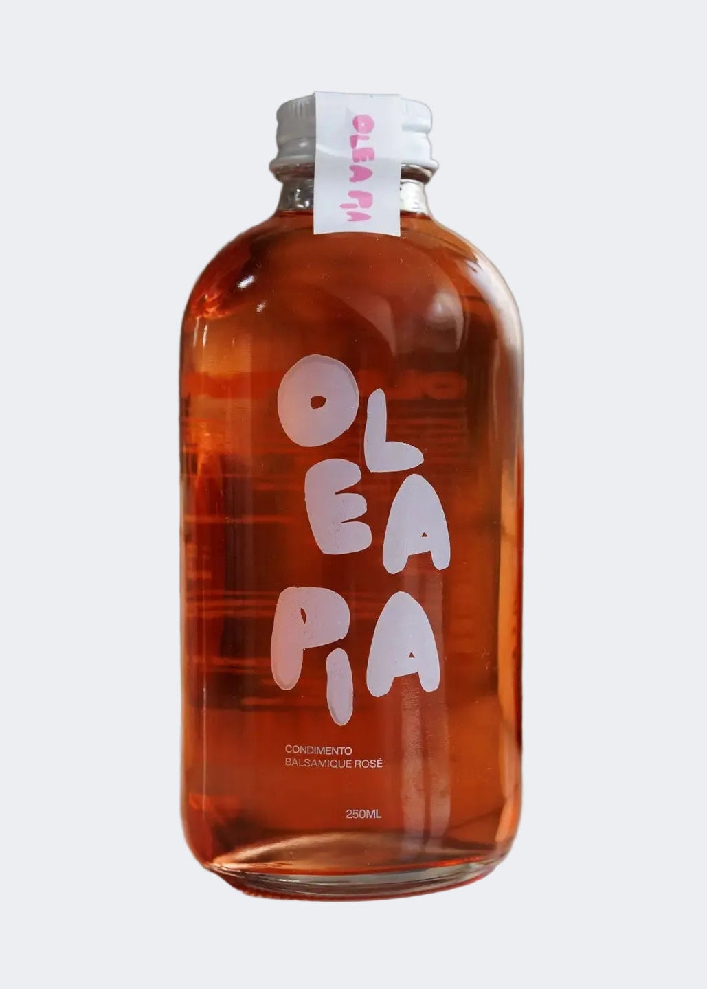 bottle of pink rose vinegar