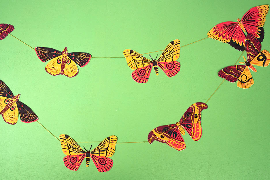 Colorful Butterflies Sewn Garland