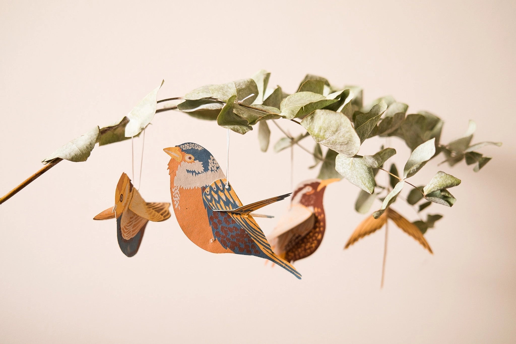 Spring Bird Paper Ornaments