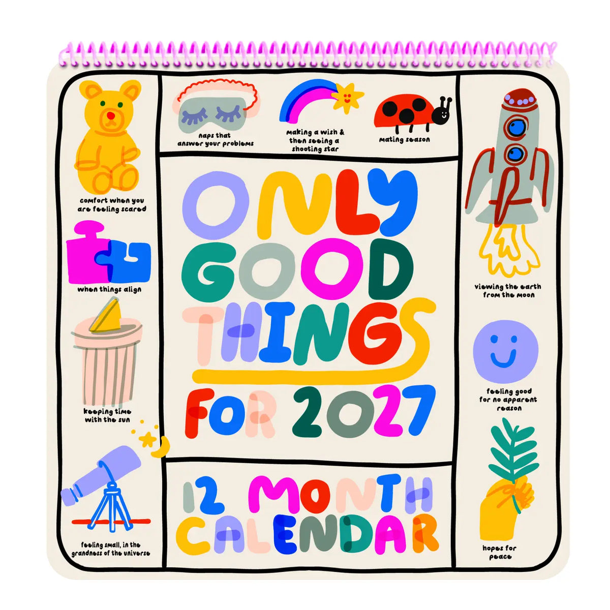 colorful wall calendar