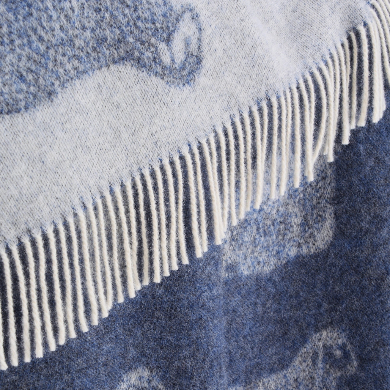 Sheep // 100% Wool Blanket // Blue