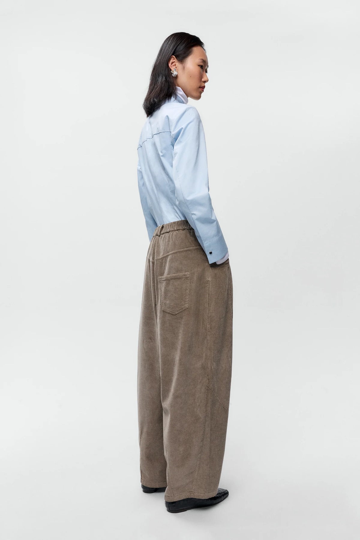 Cordera Corduroy Baggy Pants — Sage