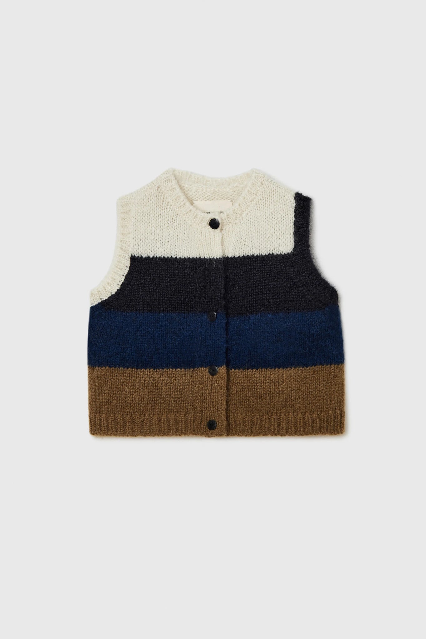 Alpaca and Mohair Striped Waistcoat