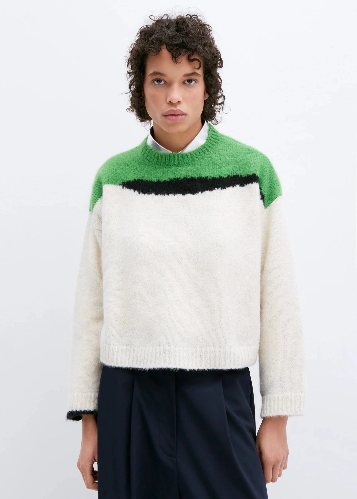 Alpaca and Suri Sweater // Bright Green