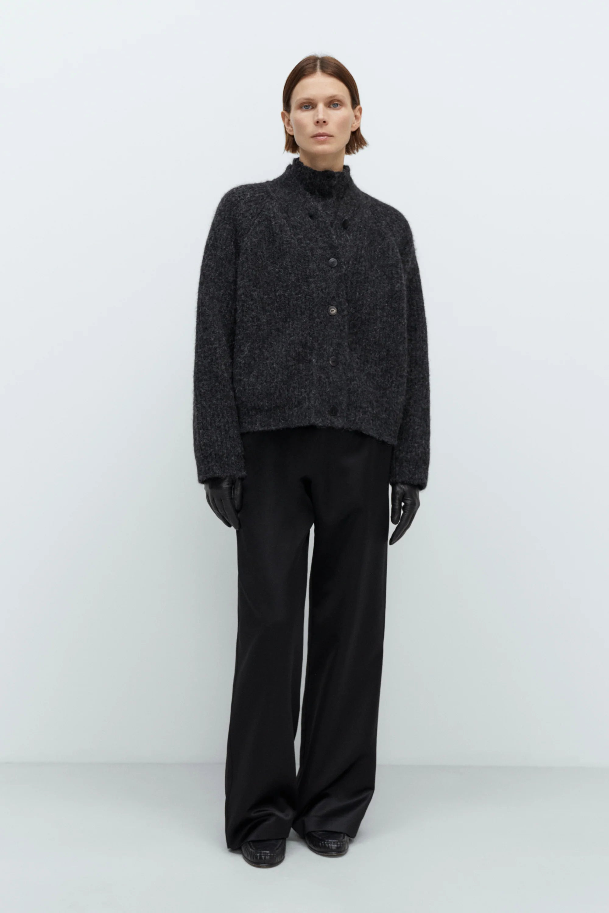 Baby Alpaca Cardigan // Anthracite