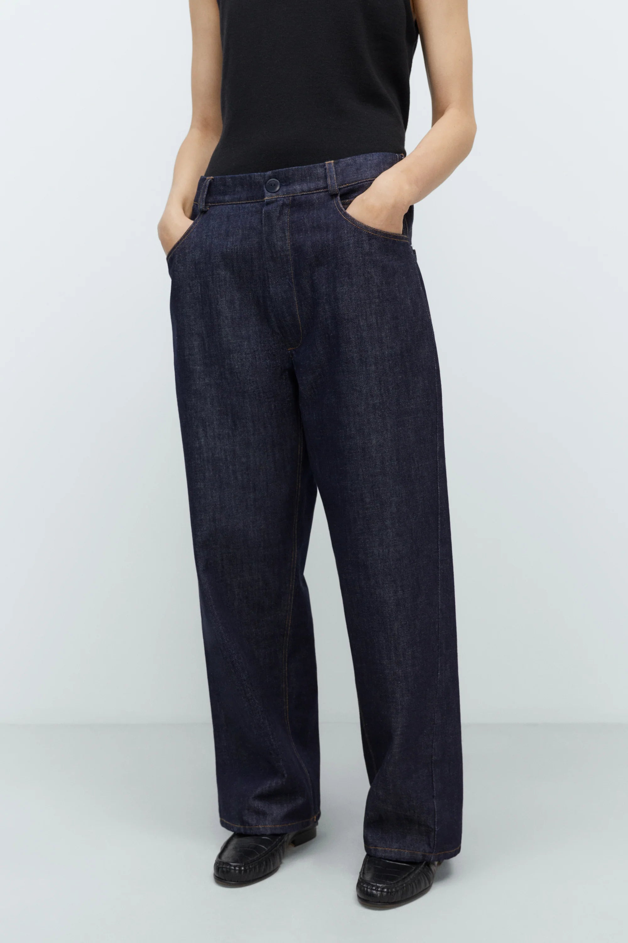 Denim Straight Pants // Indigo