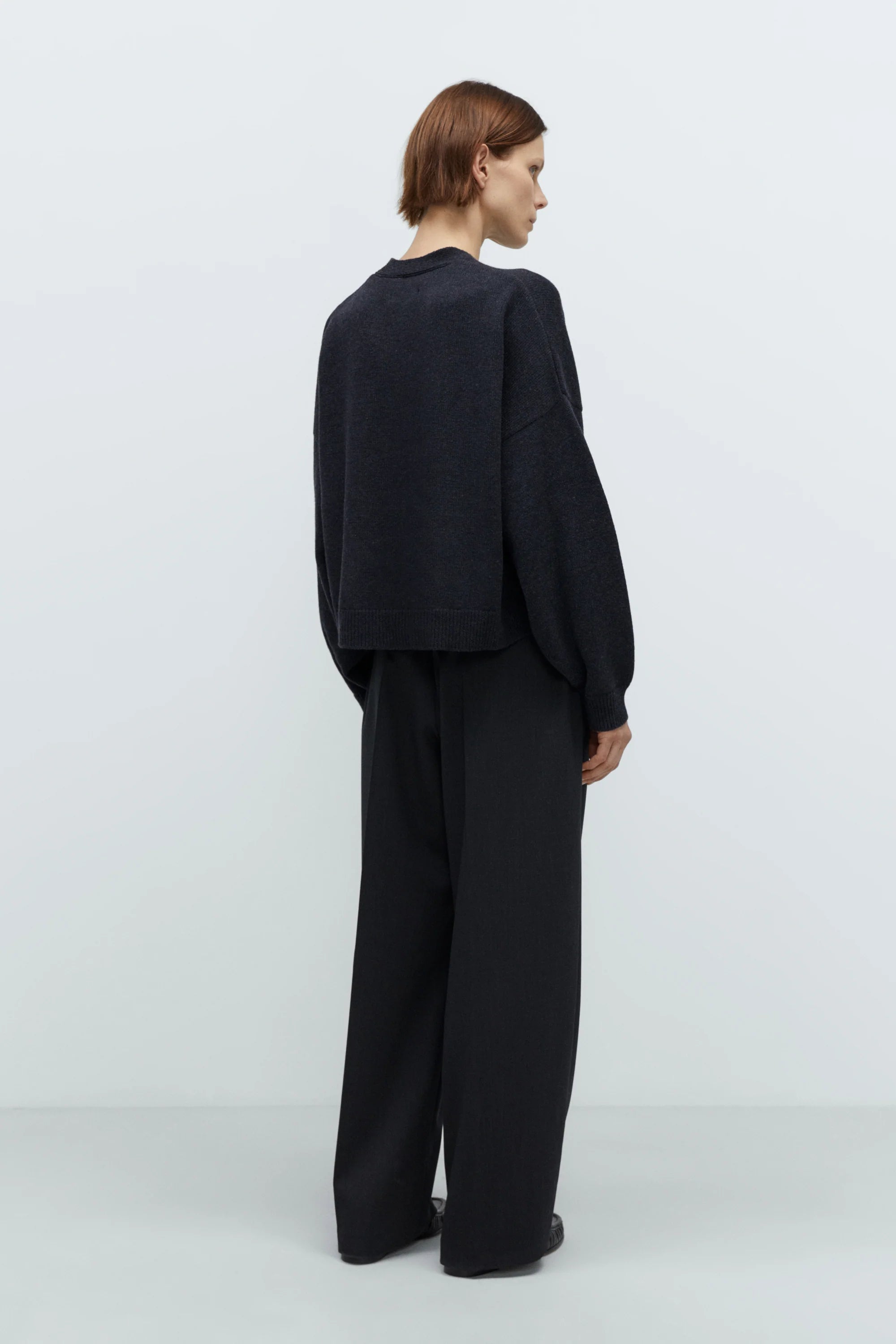 Merino Wool Cardigan // Anthracite