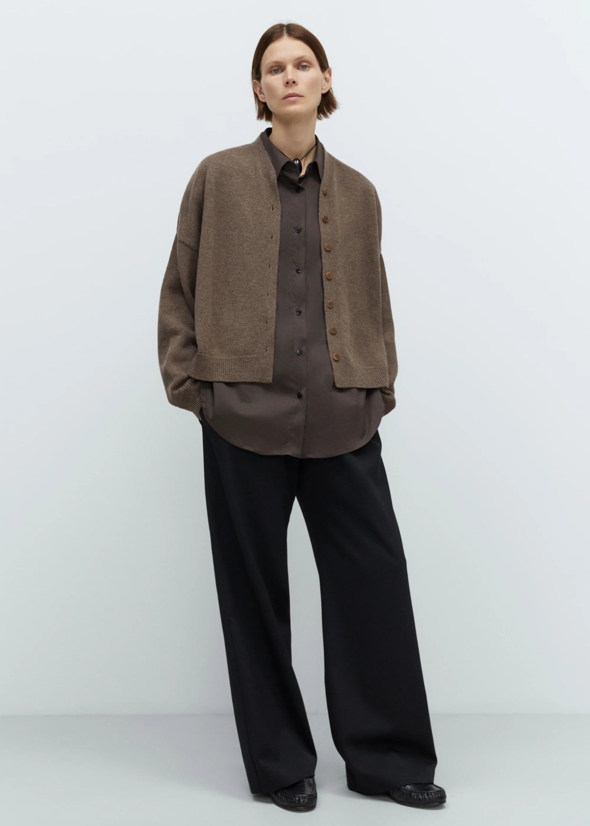 Merino Wool Cardigan // Taupe