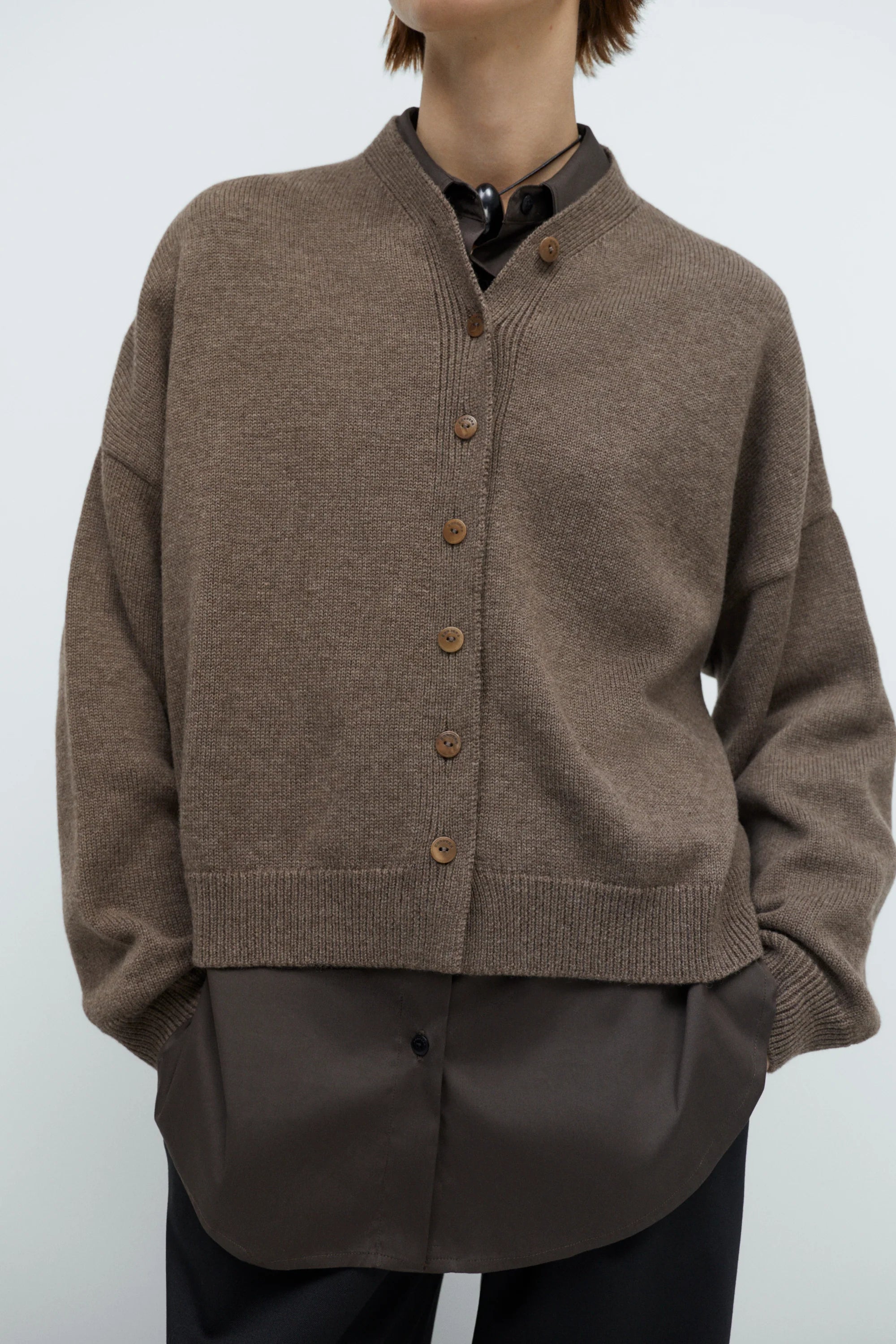 Merino Wool Cardigan // Taupe