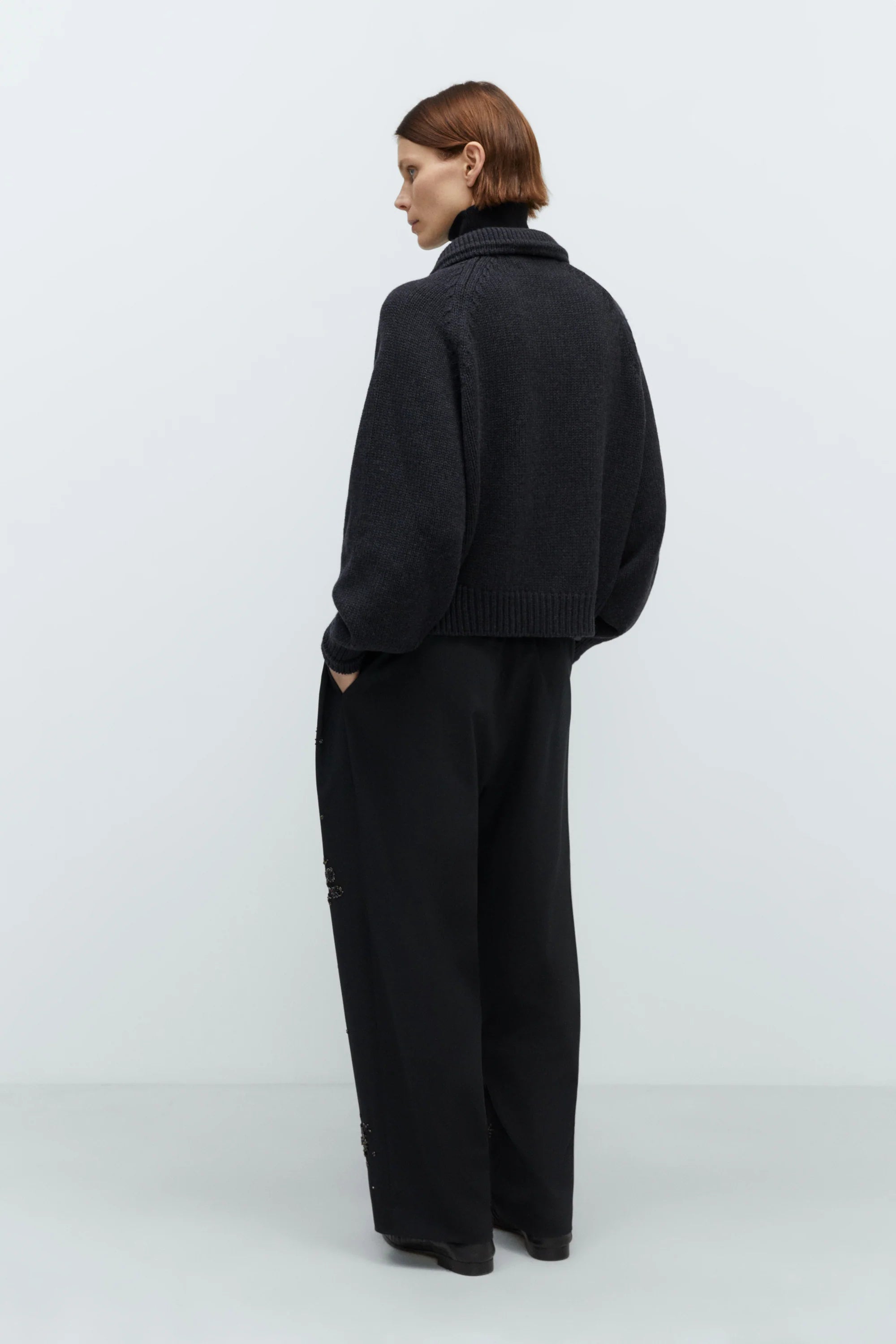 Merino Wool Collar Cardigan