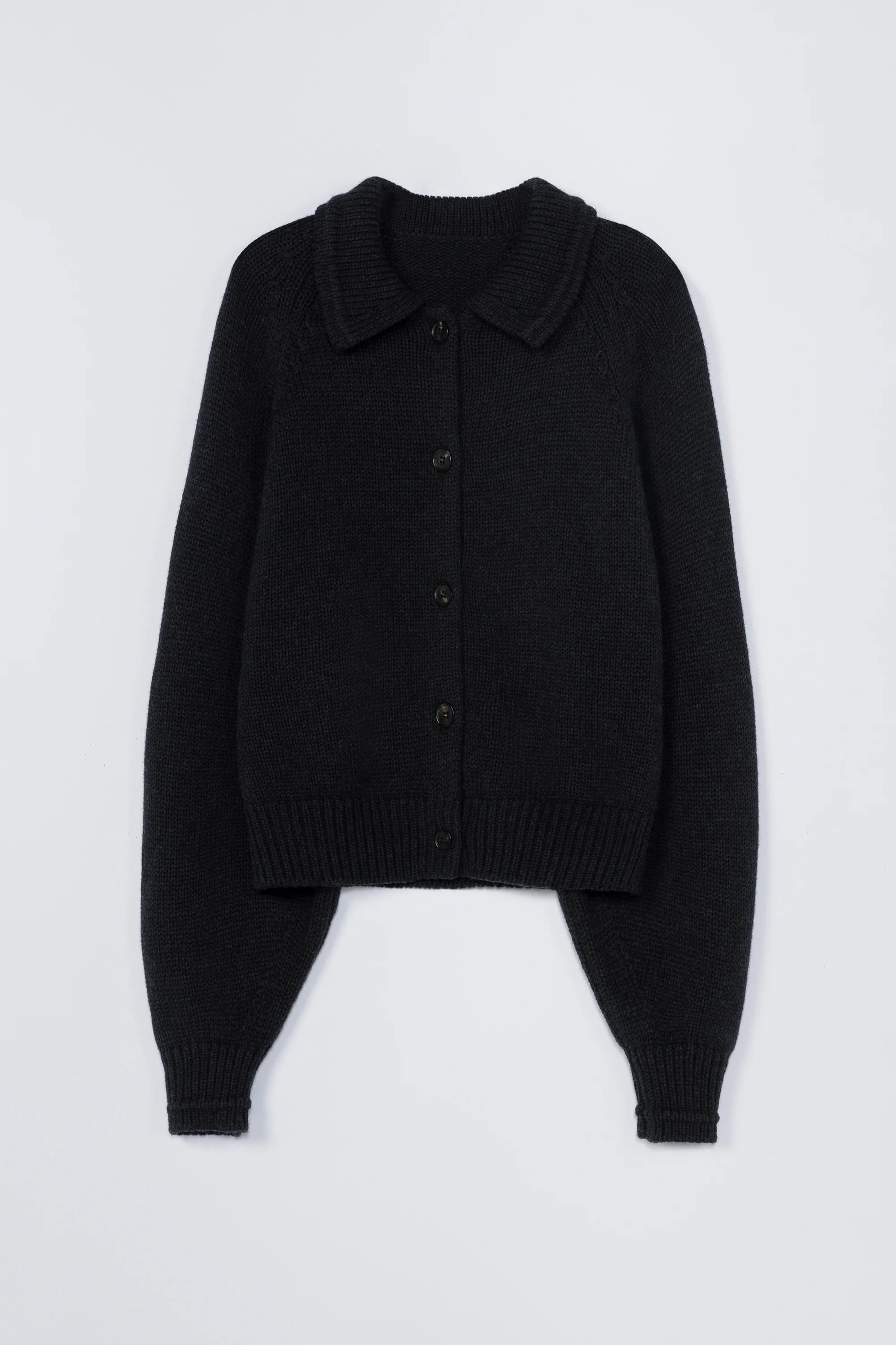 Merino Wool Collar Cardigan