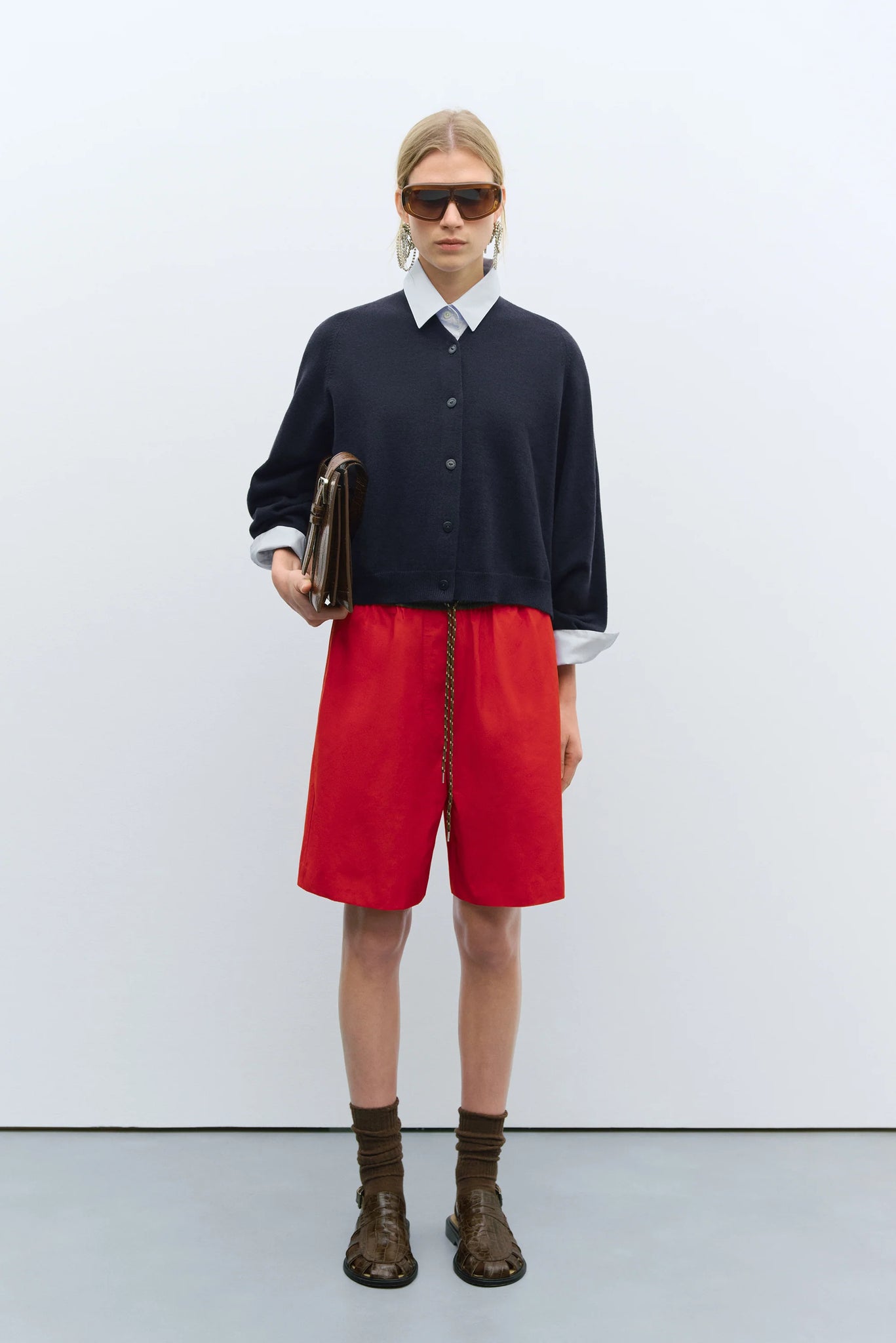 Merino Wool Cardigan // Navy