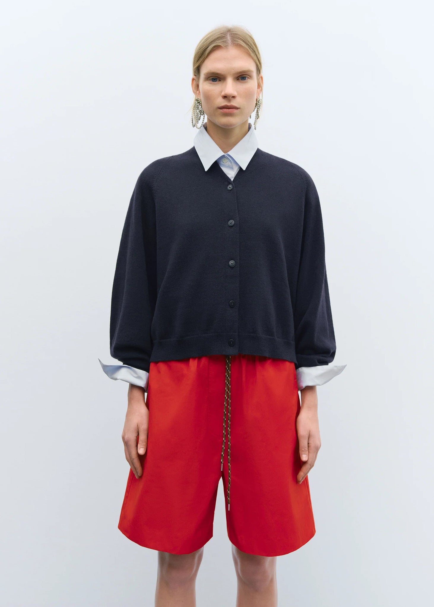 Merino Wool Cardigan // Navy