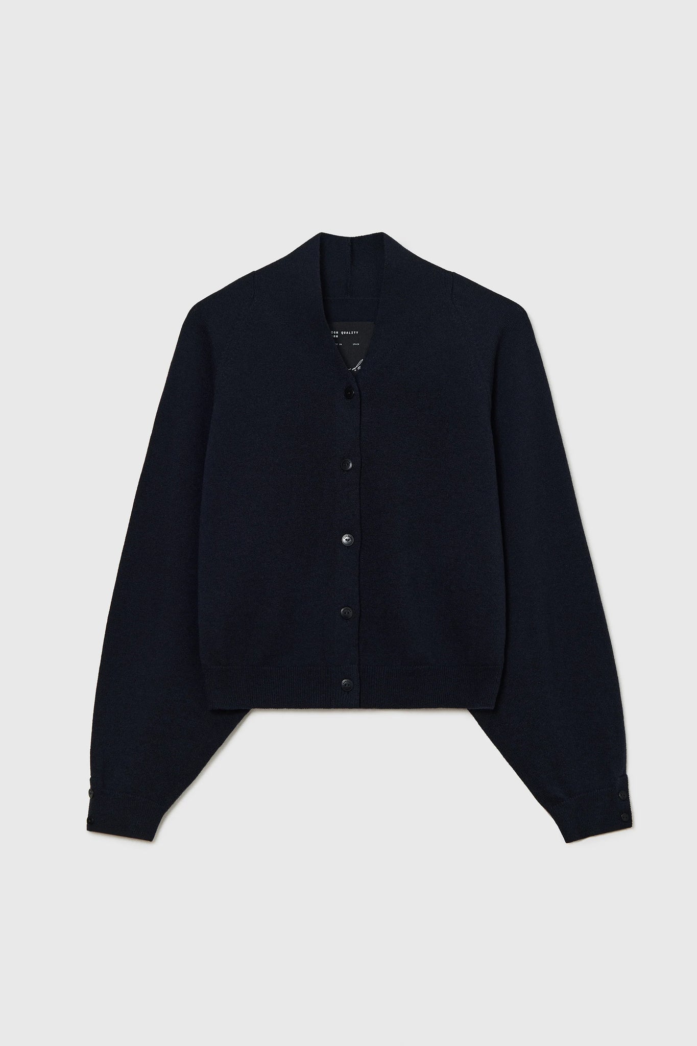 Merino Wool Cardigan // Navy