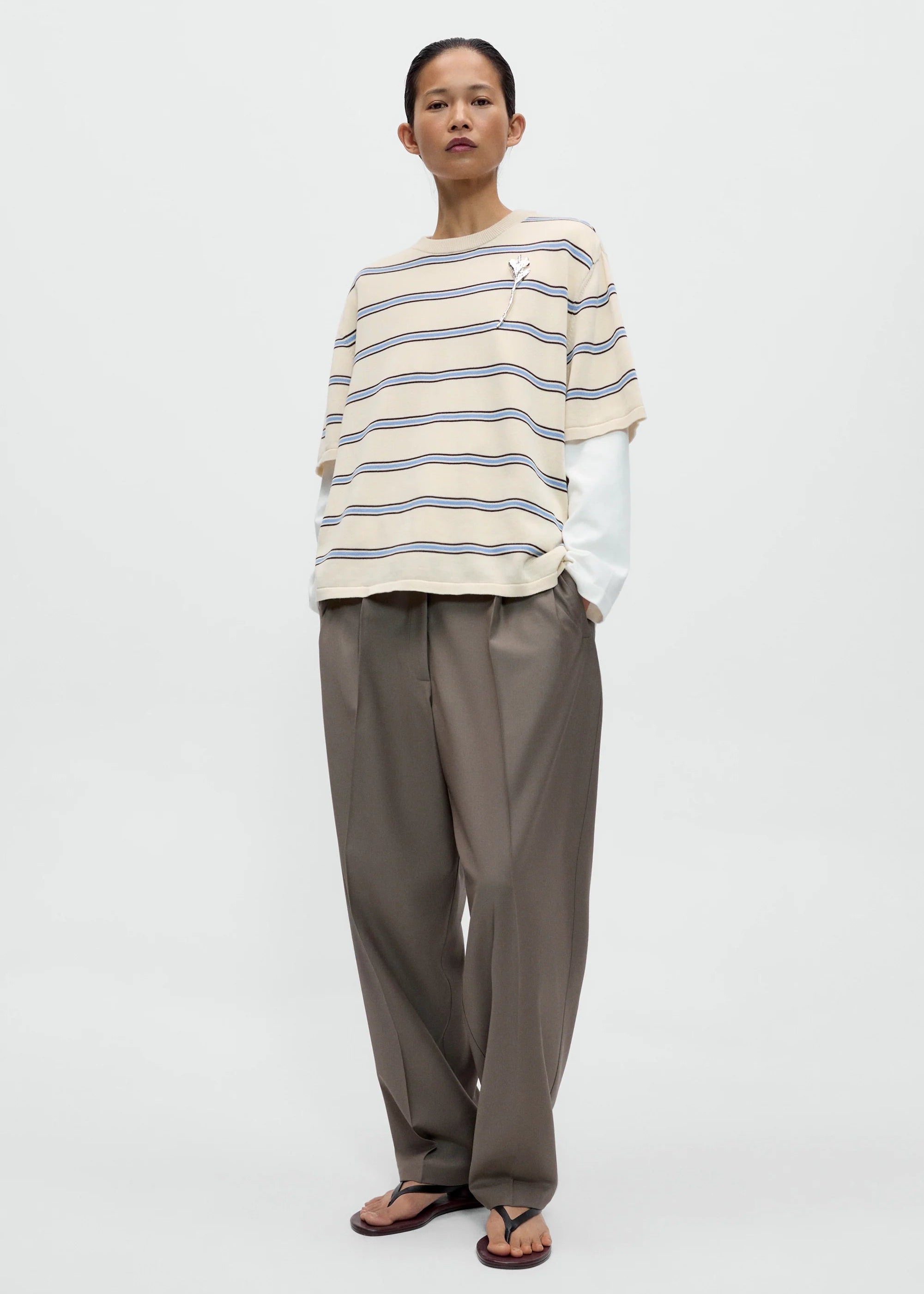 Cordera Virgin Wool Masculine Barrel Pants – Taupe