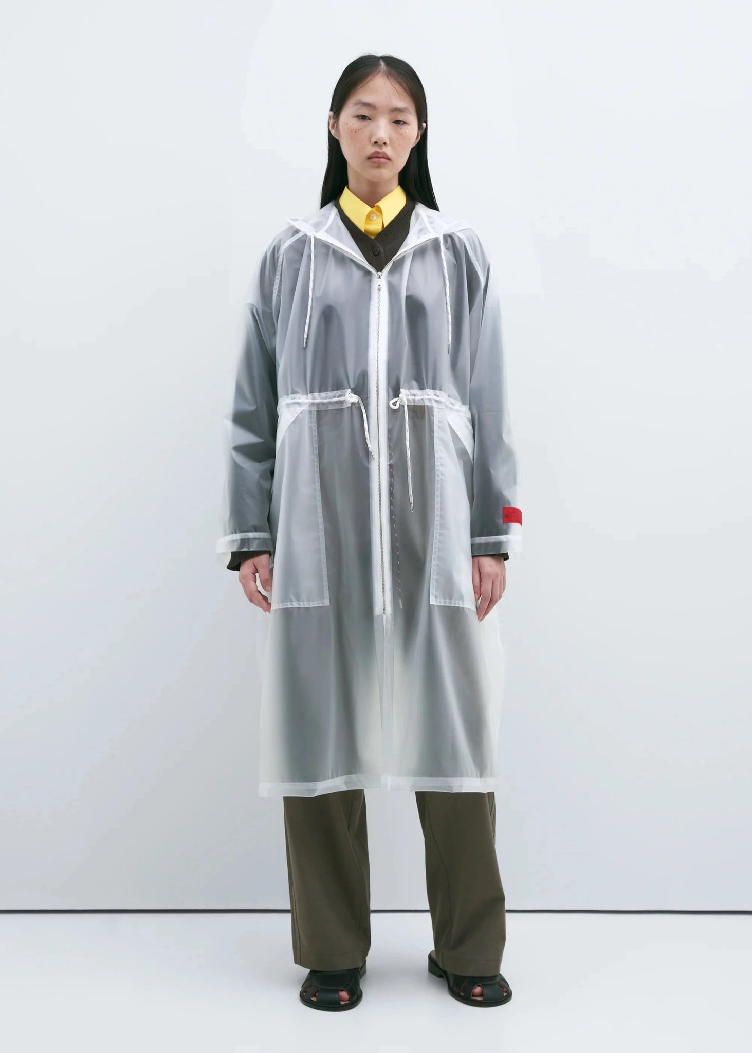 Sailing Hooded Raincoat Transparent