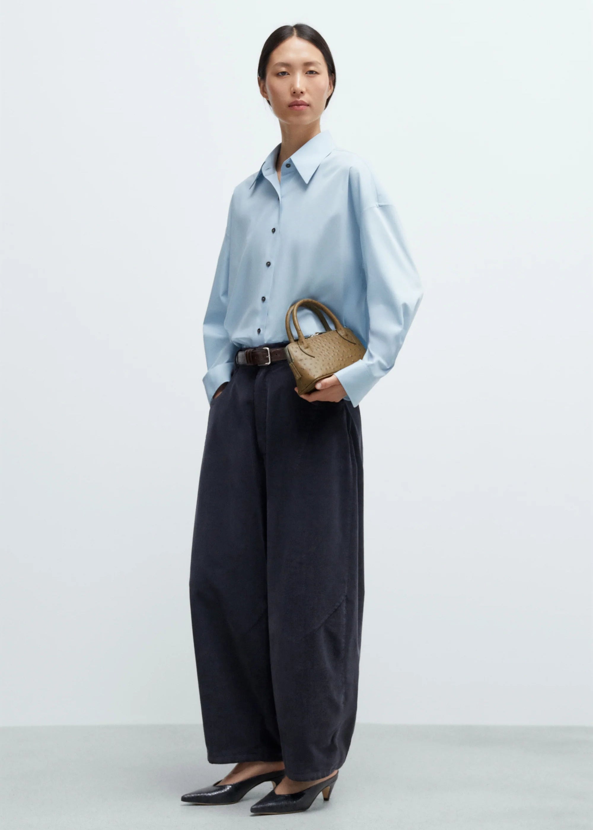 Corduroy Baggy Pants // Dusty Blue
