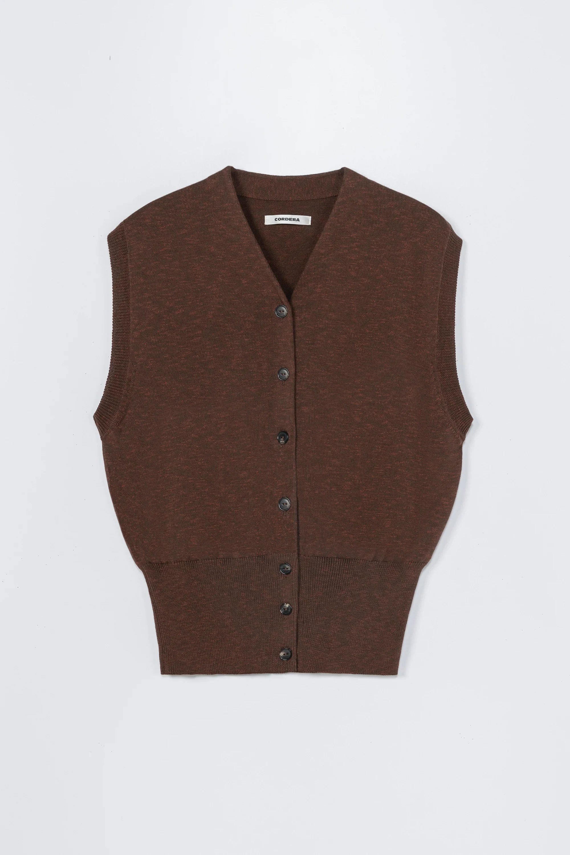 Flecked Cotton Waistcoat // Russett