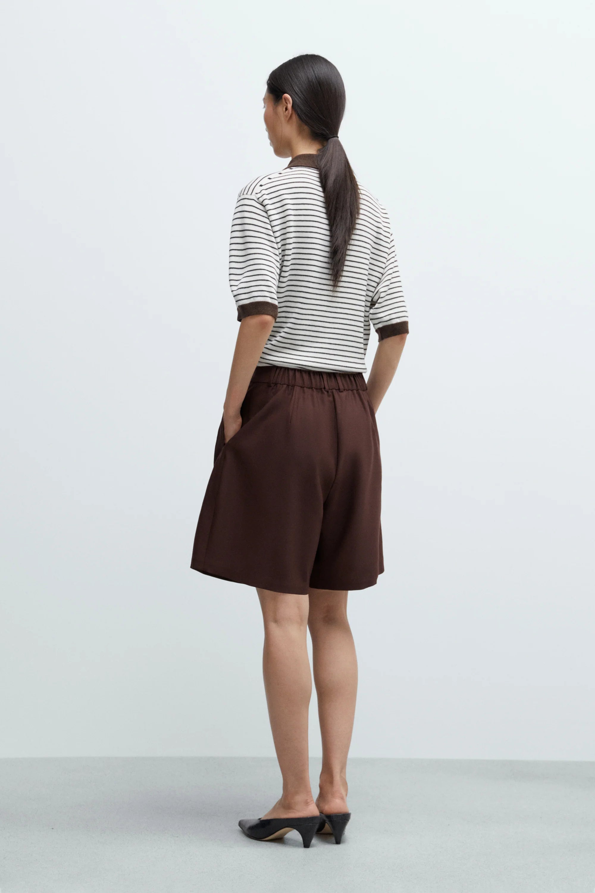 Merino Wool Striped Polo