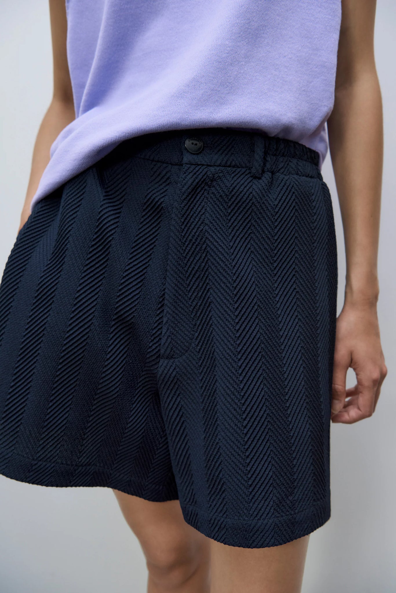 Herringbone Shorts // Navy