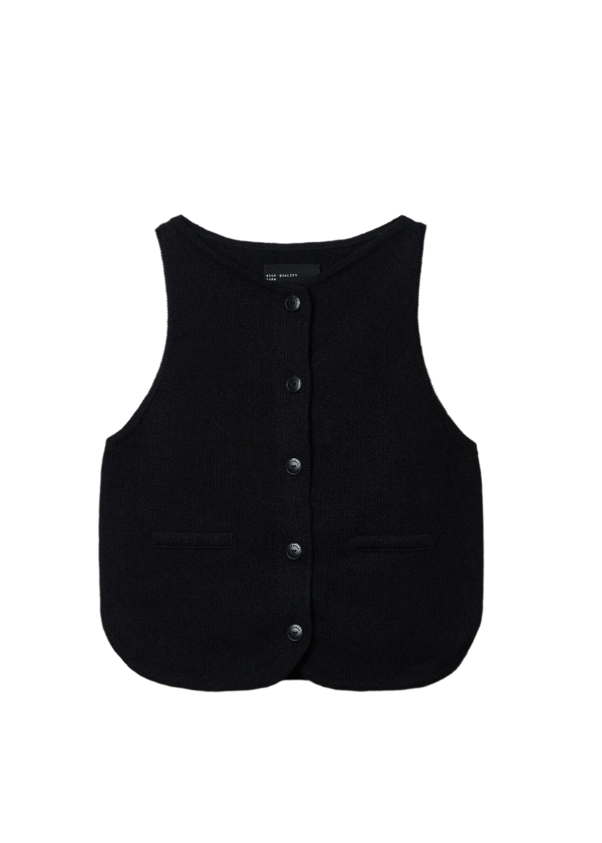 Boatneck Waistcoat // Black