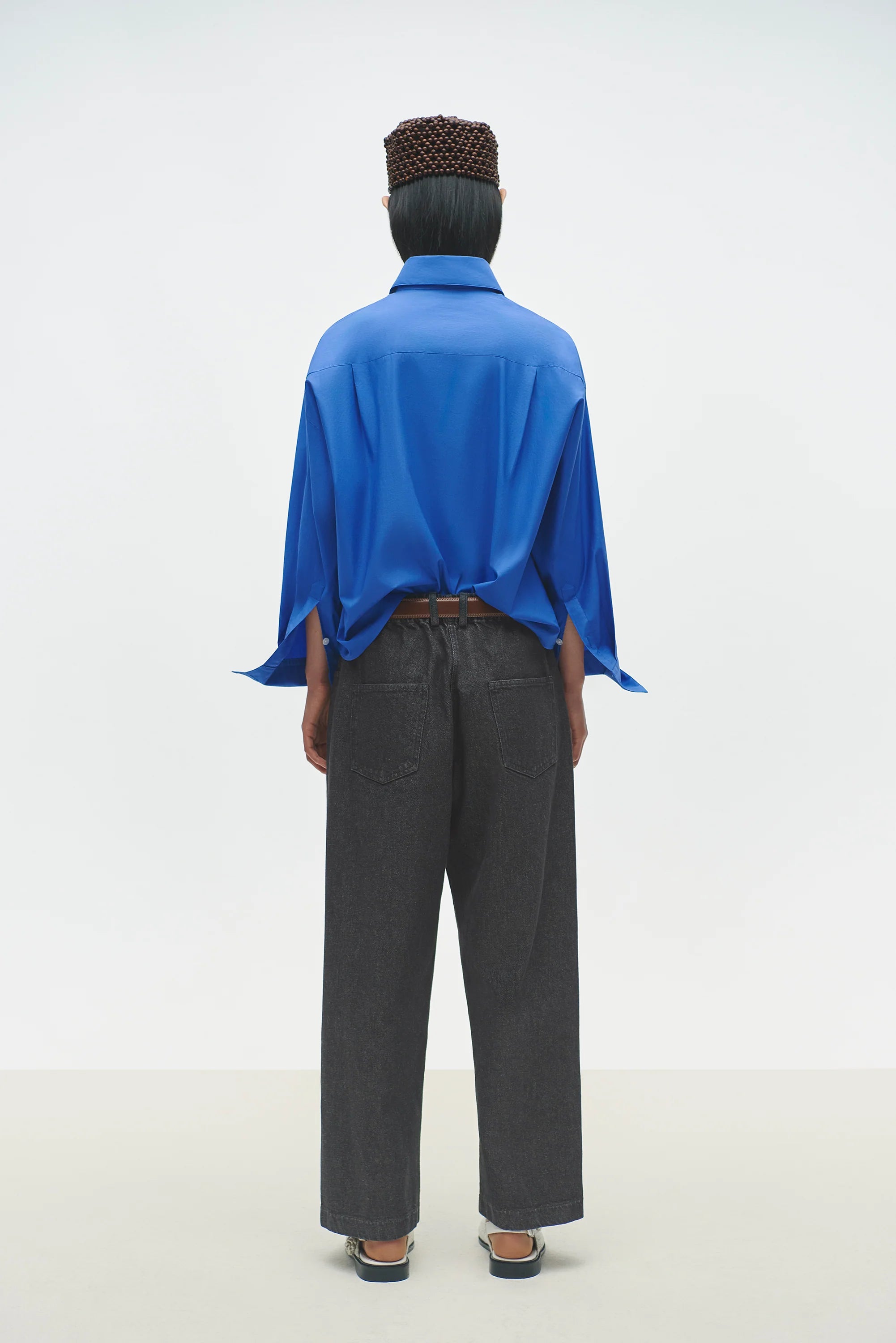 Denim Straight Pants Black