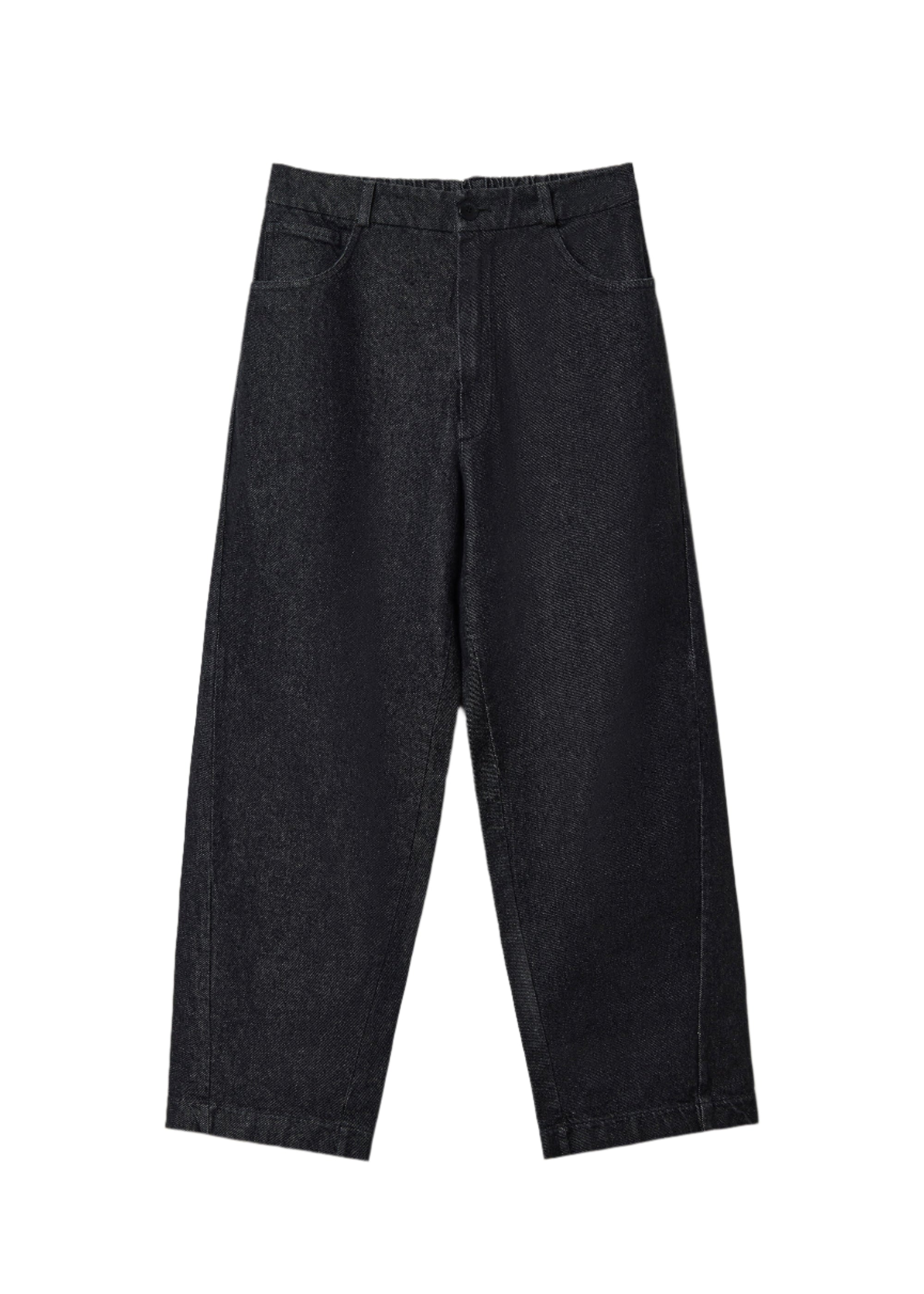 Denim Straight Pants Black