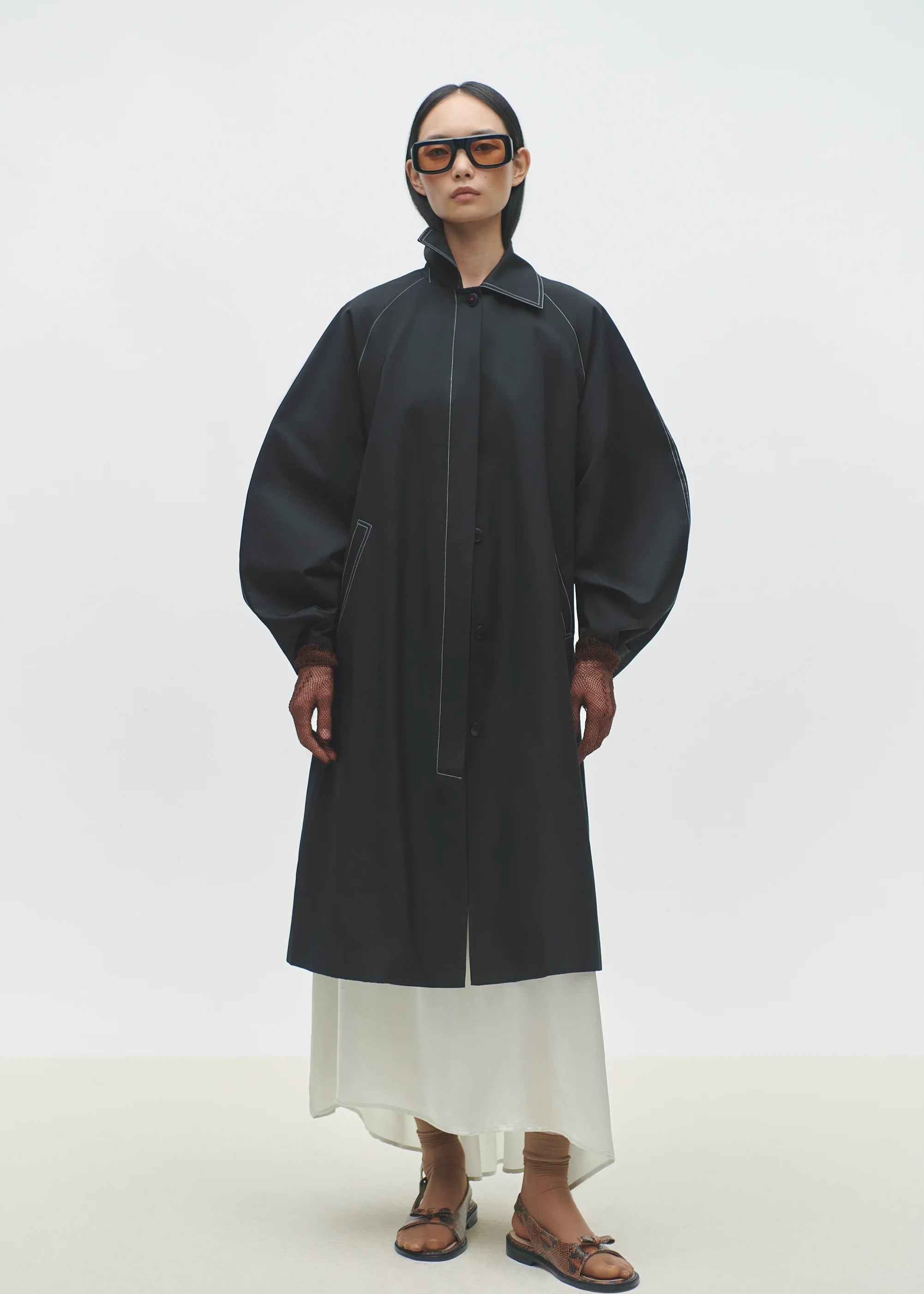 Water Repellent Trench Coat // Black