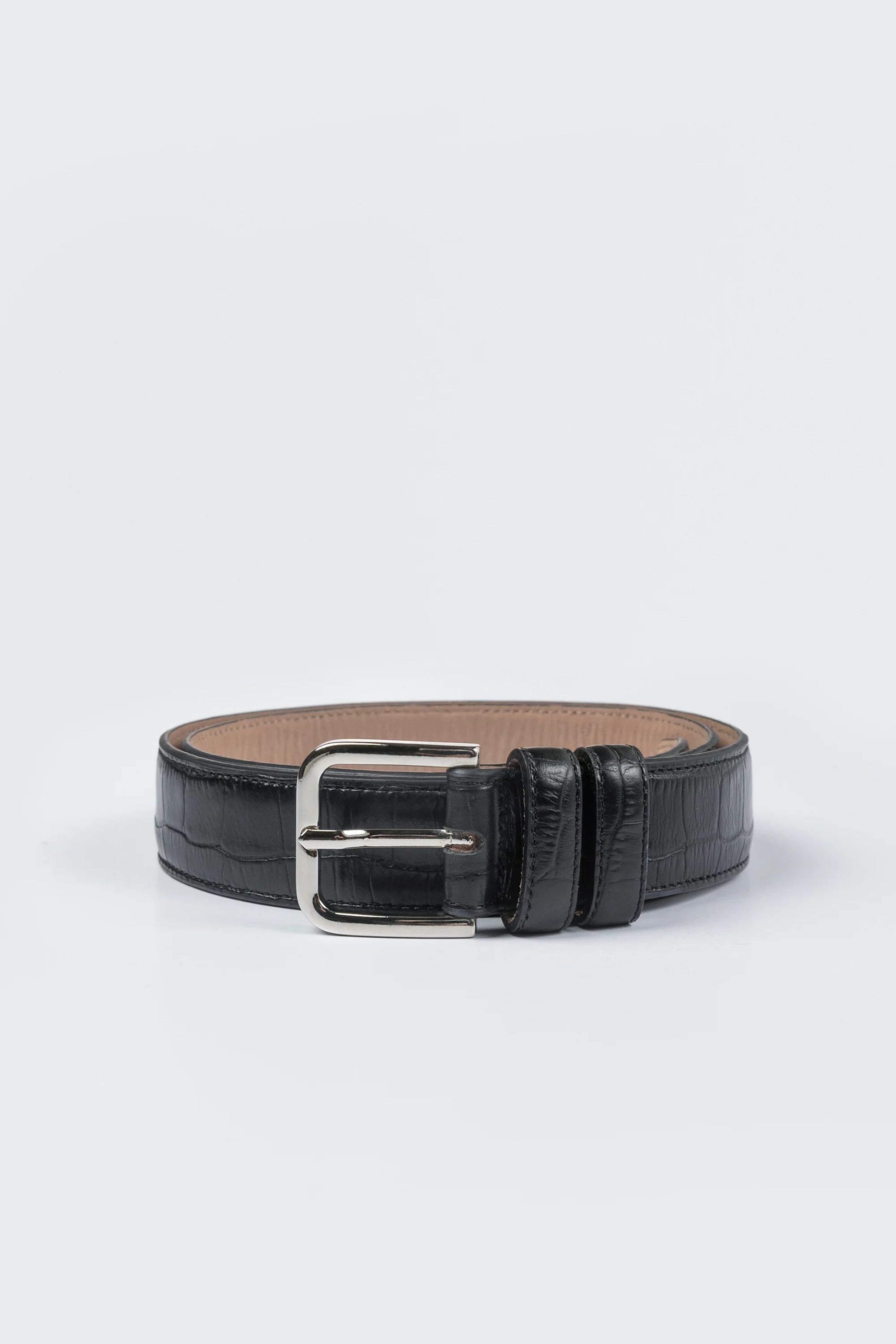 Cordera Classic Crocodile Belt — Black